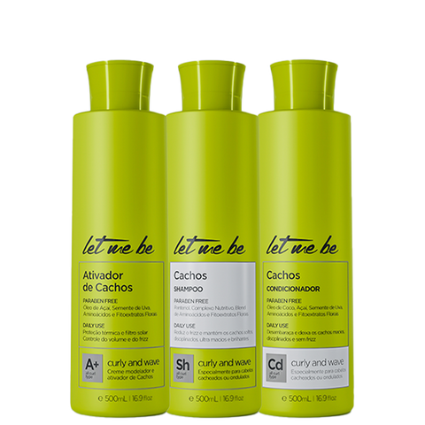 Kit Cachos - Shampoo, Condicionador e Ativador | 500ml