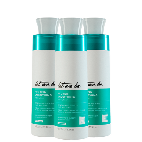 Escova Progressiva Protein Smoothing Passo Único 500ml | 03 Unidades