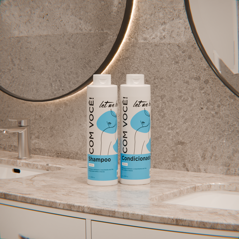 Kit Escova Progressiva Passo Único + Shampoo e Condicionador Biotina | 1L