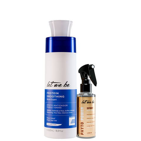 Kit Protein Smoothing Blond Expert 500ml + Protetor Térmico 60ml