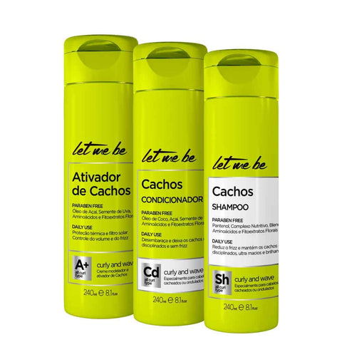 Kit Cachos - Shampoo, Condicionador e Ativador | 240ml