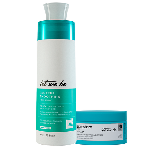 Kit Escova Progressiva Passo Único 1L + Máscara Biorestore 250g