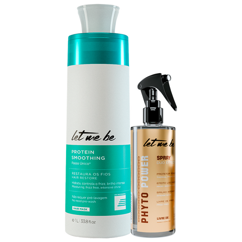 Kit Escova Progressiva Passo Único 1L + Protetor Térmico 260ml