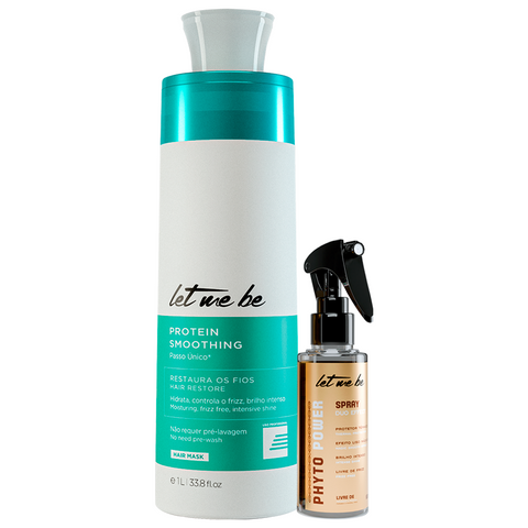 Kit Escova Progressiva Passo Único 1L + Protetor Térmico 60ml