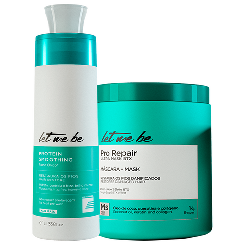 Kit Escova Progressiva Passo Único 1L + Btx Pro Repair 1KG