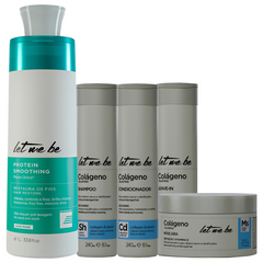 Kit Escova Progressiva Passo Único 1L + Linha Colágeno e Elastina 240ml