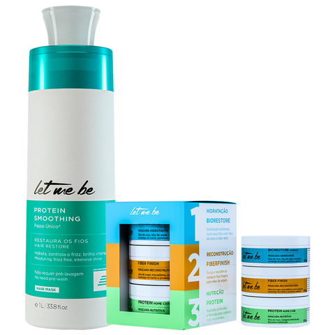 Kit Escova Progressiva Passo Único 1L + Mini Cronograma Capilar 60g