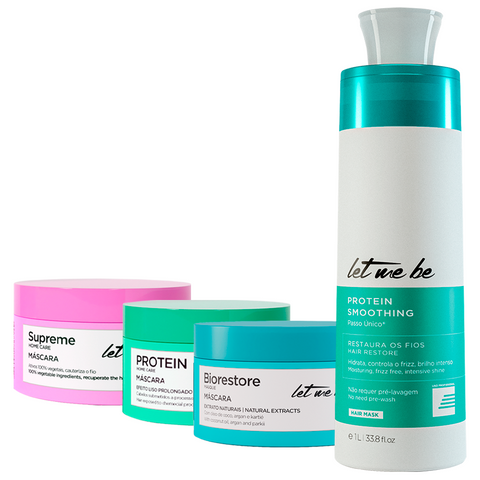 Kit Escova Progressiva Passo Único 1L + Cronograma Capilar 250g