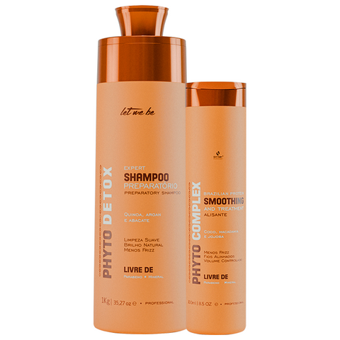 Kit Escova Progressiva Phyto 300ml + Shampoo Detox 1L