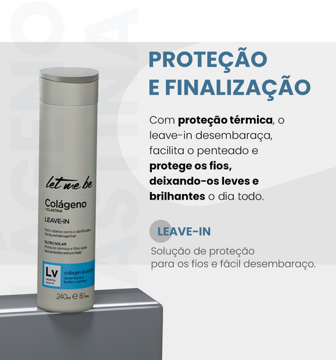 Kit Colágeno e Elastina - Shampoo e Leave-in | 240ml