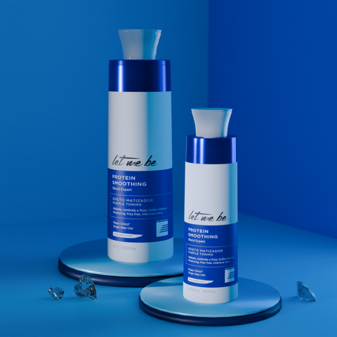 Kit Blond Protein Smoothing Passo Único 500ml + Protetor Térmico 260ml