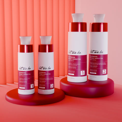 Kit Supreme Mask Keratin + Linha Com Você Ácido Hialurônico | 1L