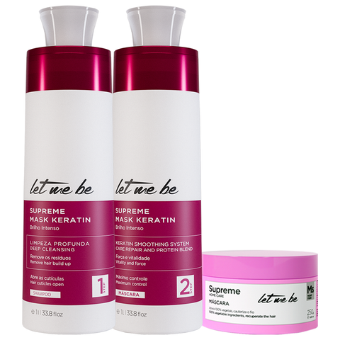 Kit Supreme Mask Keratin 1L + Máscara Supreme Care 250g