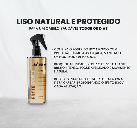 Spray Phyto Power - Liso Mágico e Protetor Térmico - 260ml
