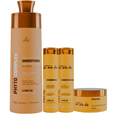 Kit Escova Progressiva Phyto Complex 1L + Linha Phyto Care 250ml