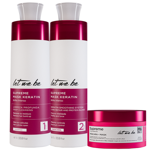 Kit Supreme Mask Keratin 1L + Btx Supreme Ultra Mask 250g
