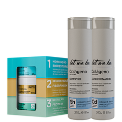Kit Shampoo e Condicionador Colágeno + Mini Cronograma Capilar