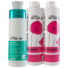 Kit Escova Progressiva Passo Único + Shampoo e Condicionador Ácido Hialurônico | 1L