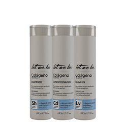 Kit Colágeno e Elastina - Shampoo, Condicionador e Leave-In | 240ml