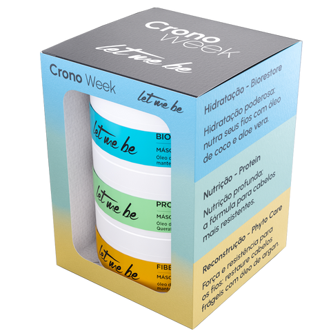 Mini Kit Cronograma Capilar - Cronoweek - 60g Cada | 3 máscaras