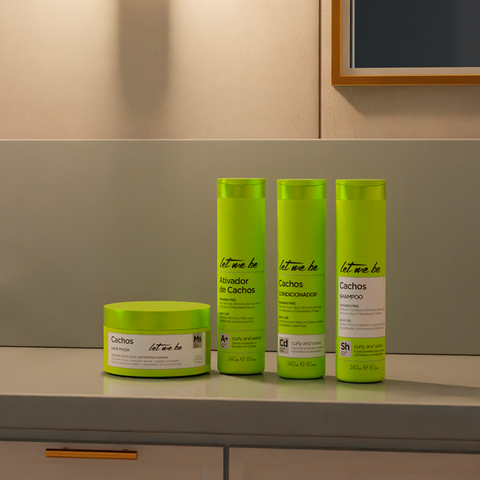 Kit Cachos Sem Frizz e Super Definidos | Shampoo, Condicionador, Máscara e Finalizadores