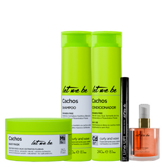 Kit Cachos Sem Frizz e Super Definidos | Shampoo, Condicionador, Máscara e Finalizadores
