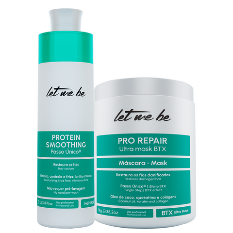 Kit Escova Progressiva Passo Único 1L + Btx Pro Repair 1KG