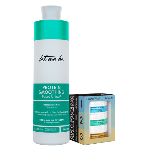 Kit Escova Progressiva Passo Único 1L + Mini Cronograma Capilar 60g
