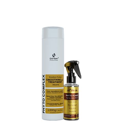 Kit Escova Progressiva Phyto 300ml + Spray Phyto Power 60ml
