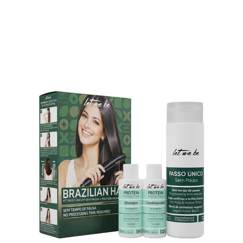 Kit Passo Único Sem Pausa 120ML + Shampoo e Condicionador Protein 36ML