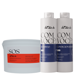 Kit Lavatório - Shampoo e Condicionador Biotina 1L + Máscara SOS 1,5KG