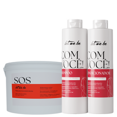 Kit Lavatório - Shampoo e Condicionador Pantenol 1L + Máscara SOS 1,5KG