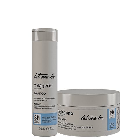 Kit Colágeno e Elastina - Shampoo e Máscara | 250g