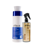 Kit Blond Protein Smoothing Passo Único - 500ml + Protetor Térmico - 260ml